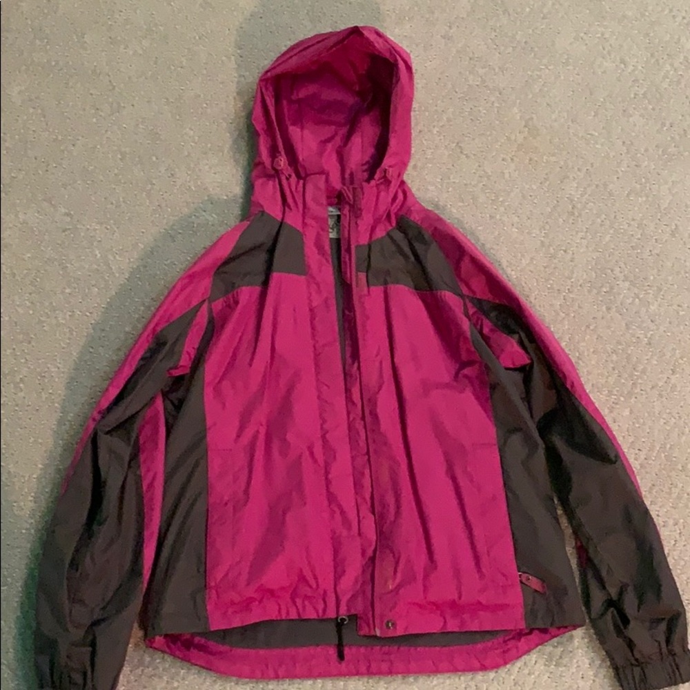 Pink champion rain coat